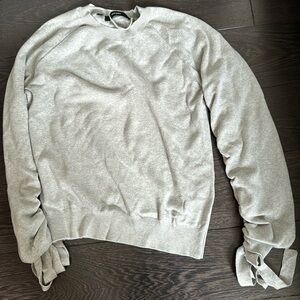 Grey bow tie sleeves